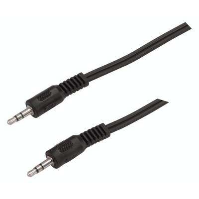 Bachmann Jack Audio Csatlakozókábel [1x Jack dugó, 3,5 mm-es - 1x Jack dugó, 3,5 mm-es] 1.50 m Fekete