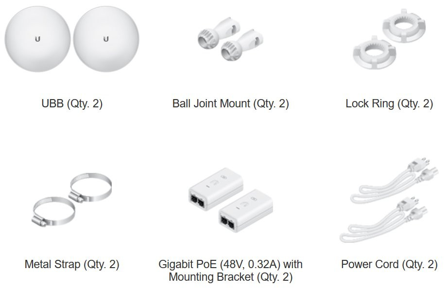 Ubiquiti UniFi UBB Building Bridge 60GHz integrált antennás PtP rádió pár