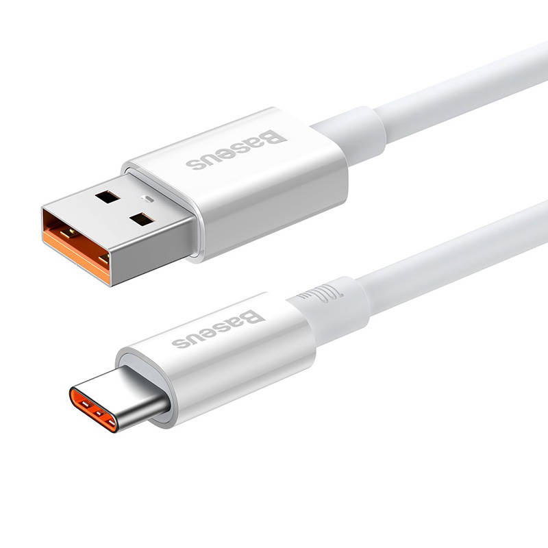 Cable USB do USB-C Baseus Superior 100W 2m (white) Cable USB do USB-C Baseus Superior 100W 2m (white)