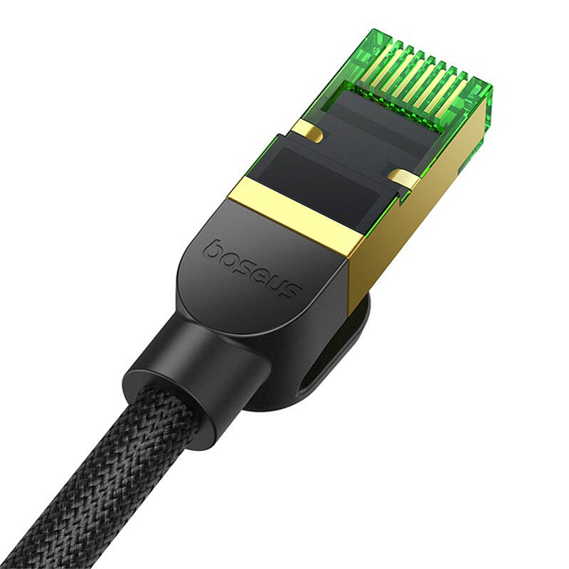 Braided network cable cat.8 Baseus Ethernet RJ45, 40Gbps, 5m (black)