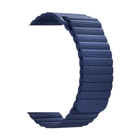 Mybandz mágneses szintetikus bőr óraszíj 20mm, sötétkék (20SKU5000)