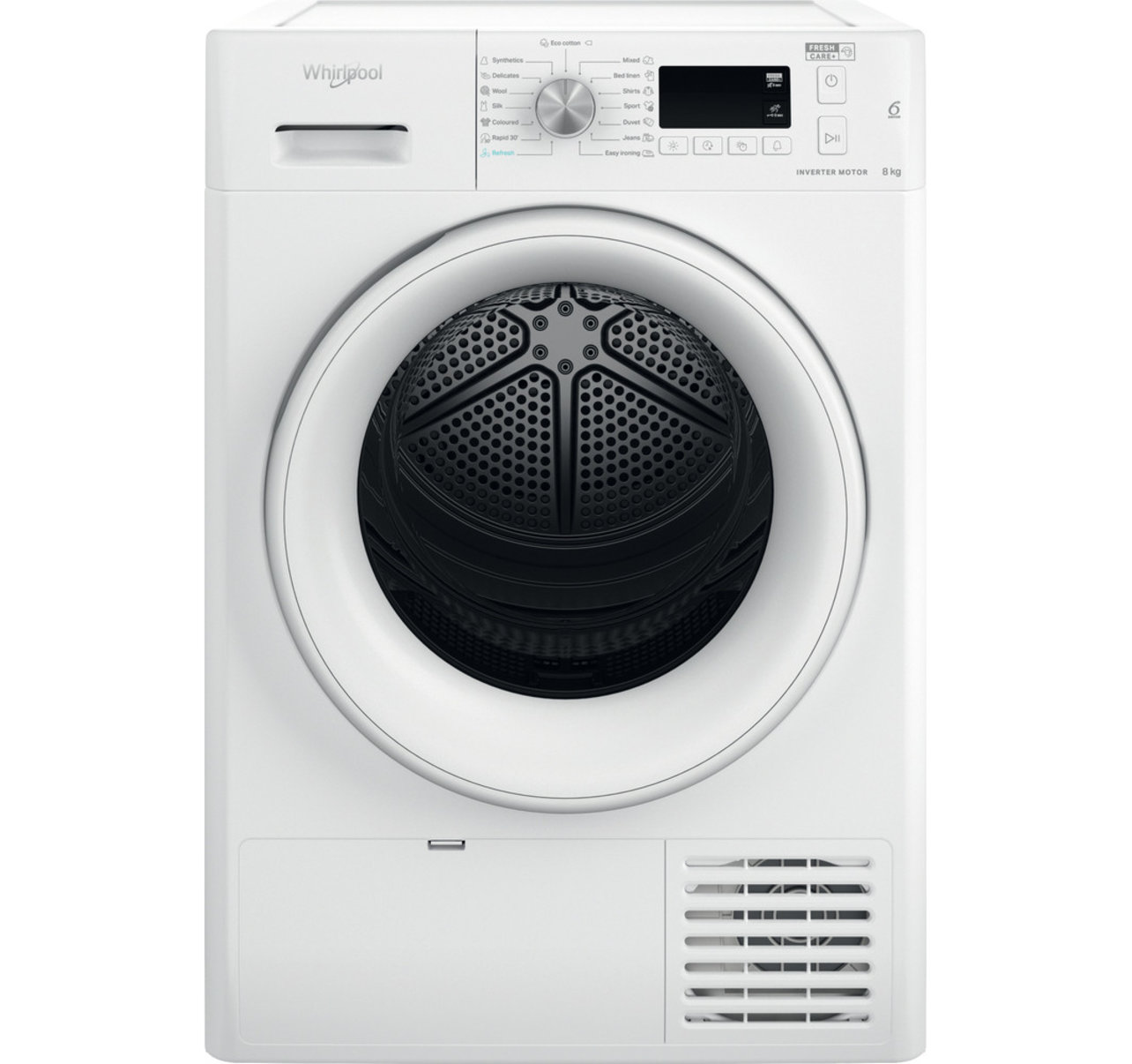 Whirlpool FFT M11 8X3 EE Hőszivattyús szárítógép – 8 Kg, A Energiaosztály, 6. Érzék technológia, FreshCare+, 