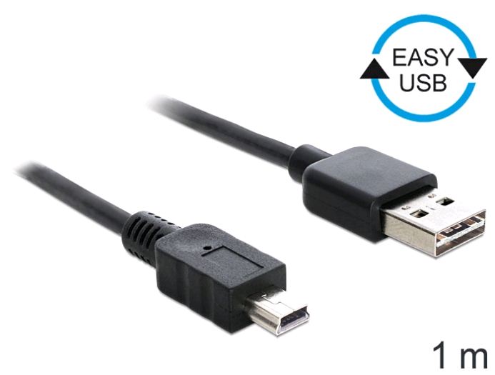 Delock 83362 USB 2.0 -A apa > USB 2.0 mini apa kábel 1 m Delock 83362 USB 2.0 -A apa > USB 2.0 mini apa kábel 1 m