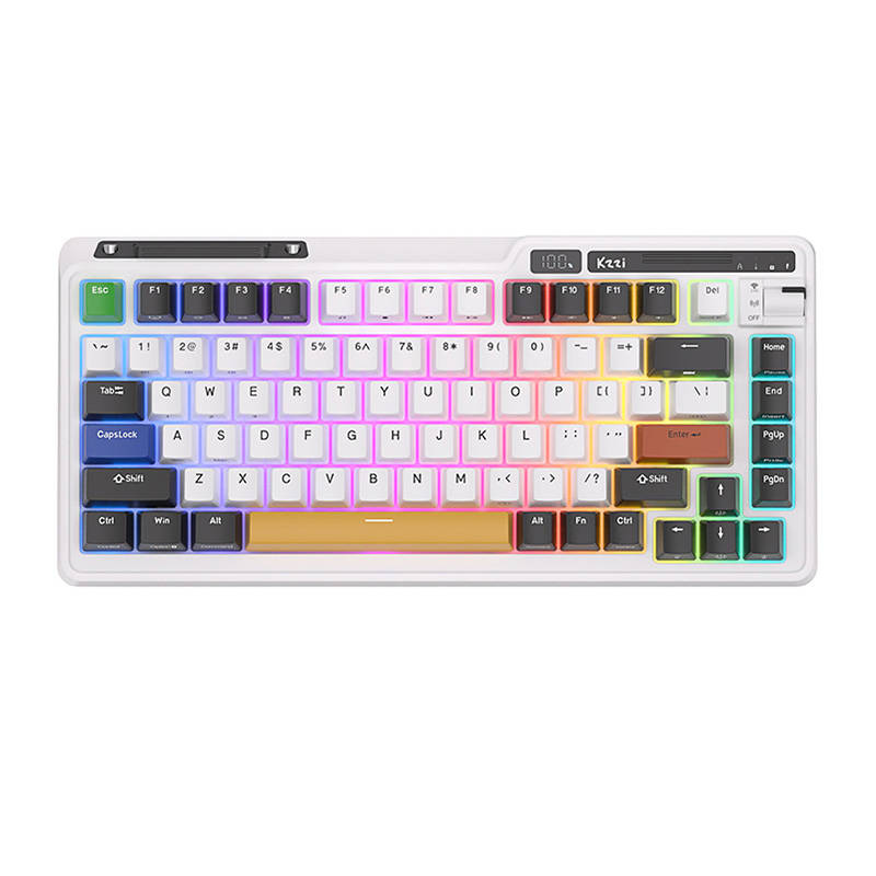 Mechanical keyboard Royal Kludge KZZI K75 pro RGB, Moment Switch (black and white) Mechanical keyboard Royal Kludge KZZI K75 pro RGB, Moment Switch (black and white)