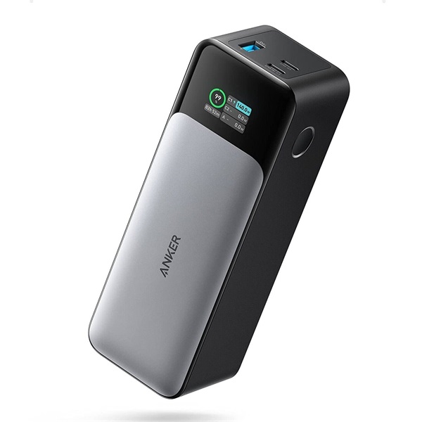 ANKER Powerbank GaNPrime 24000mAh, 140W, USB-C Input/Output, USB-A+USB-C Output, fekete - A1289011 ANKER Powerbank GaNPrime 24000mAh, 140W, USB-C Input/Output, USB-A+USB-C Output, fekete - A1289011