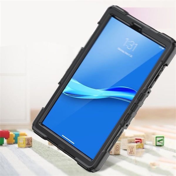 Haffner Solid Lenovo Tab M10 Plus 360 fokos védelem ütésálló védőtok 4H kijelzővédő üveggel (FN0279)