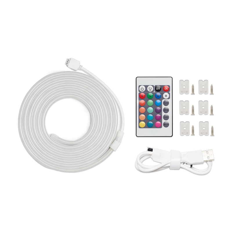 Vention Silicone Neon LED Strip Lights with IR Remote and DC 12V Power Supply