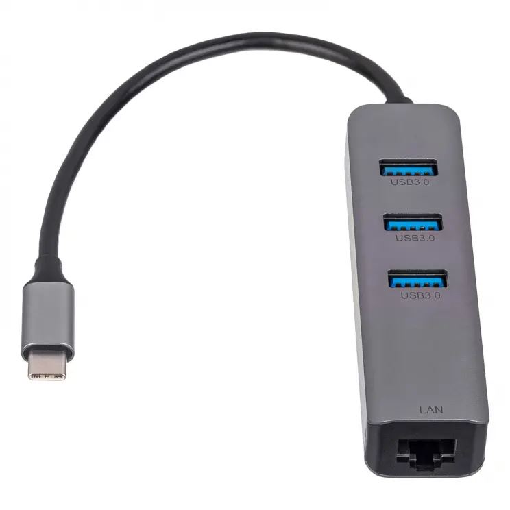 Akyga AK-AD-66 USB type C - USB 3.0 3-port + Ethernet hub Akyga AK-AD-66 USB type C - USB 3.0 3-port + Ethernet hub