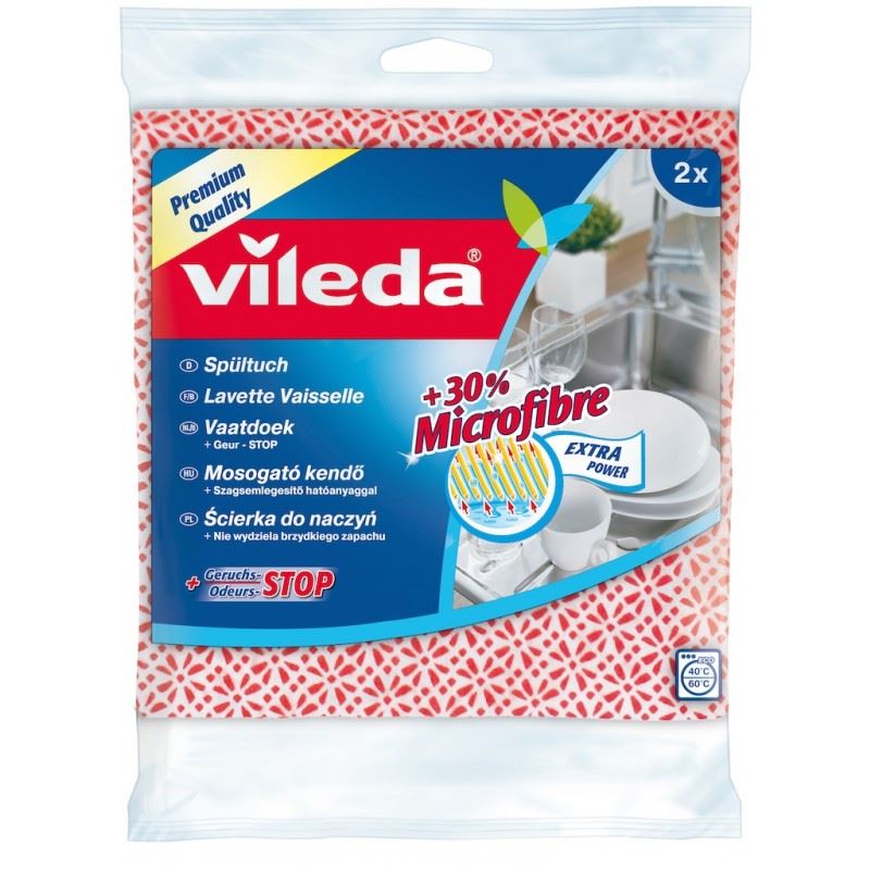Vileda F17302 mosogatókendő 30% mikroszállal  2db