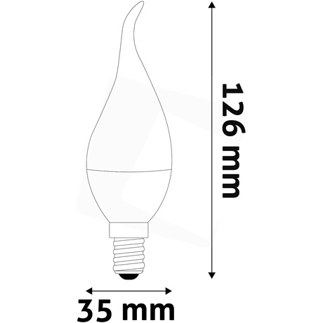 Avide ABC14WW-6.5W-FL LED CANDLE IZZÓ FLAME 6.5W E14 WW 3000K Avide ABC14WW-6.5W-FL LED CANDLE IZZÓ FLAME 6.5W E14 WW 3000K