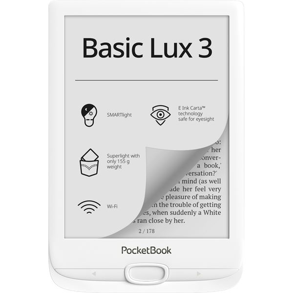 PocketBook Basic Lux 3 6" 8GB E-Book olvasó fehér (PB617-D-WW)