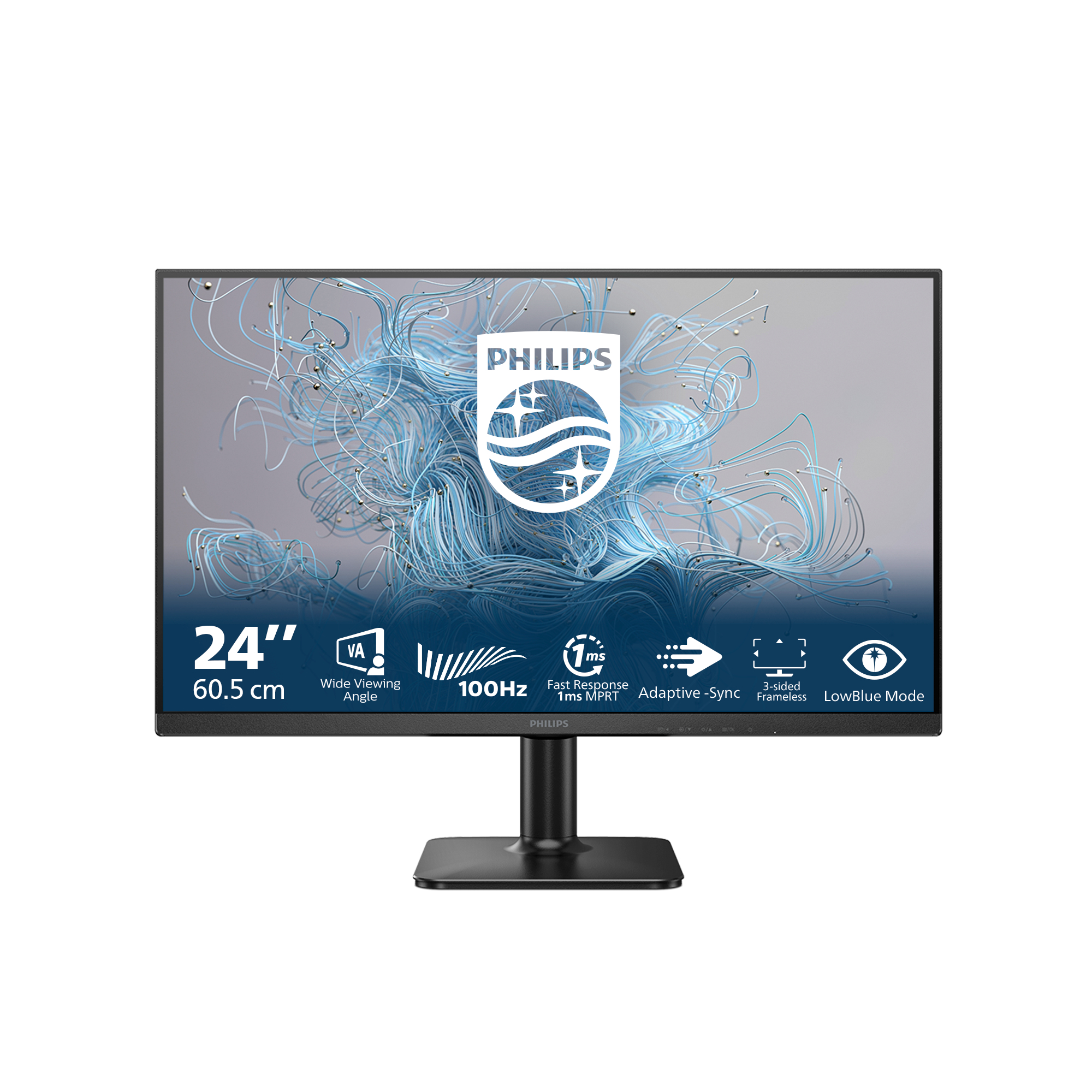 PHILIPS  24" 24E2N1100LB/00 Monitor - 1920x1080, Full HD, LED, VA, 100Hz, 4ms, Fekete