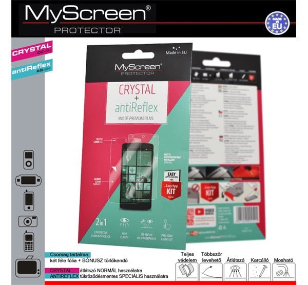 MYSCREEN CRYSTAL/ANTIREFLEX képernyővédő fólia (2 féle típus) ÁTLÁTSZÓ / TÜKRÖZŐDÉSMENTES [Apple iPhone 6S Plus 5.5]