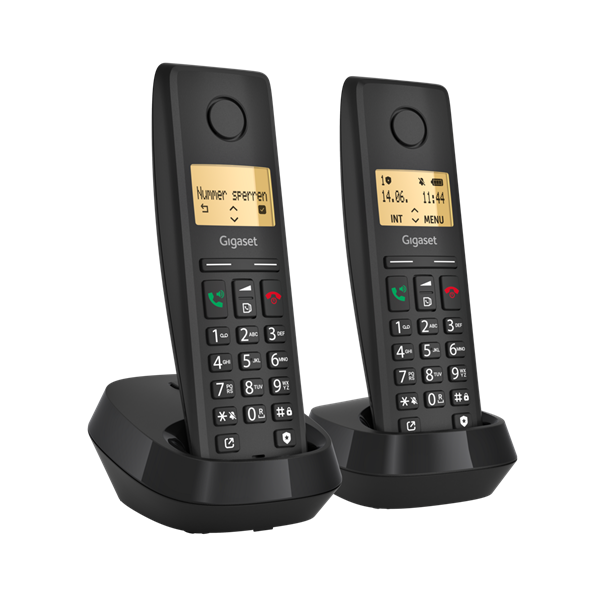 Gigaset PURE DUO 200 fekete dect telefon
