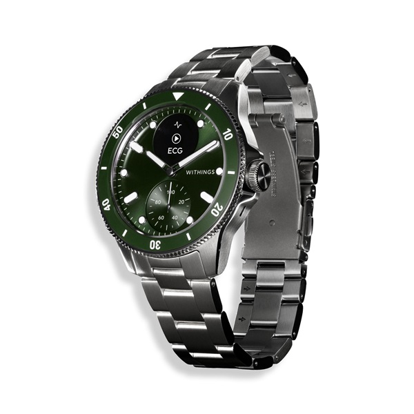 Withings ScanWatch Nova hibrid 42mm zöld okosóra Withings ScanWatch Nova hibrid 42mm zöld okosóra