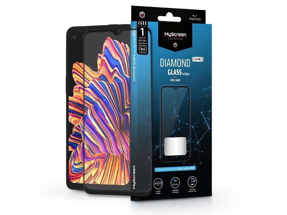 MyScreen Samsung Galaxy Xcover 6 Pro Diamond Glass Lite Edge2.5D edzett üveg kijelzővédő fólia fekete kerettel (LA-2232)