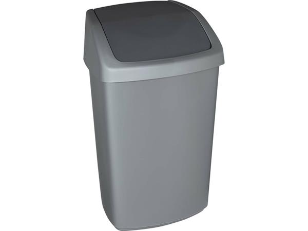 CURVER Swing top  50 l Billenős szemetes Ezüst/grafit