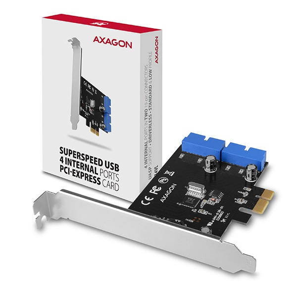 Axagon 4x USB 3.2 Gen1 bővítő kártya PCIe (PCEU-034VL)