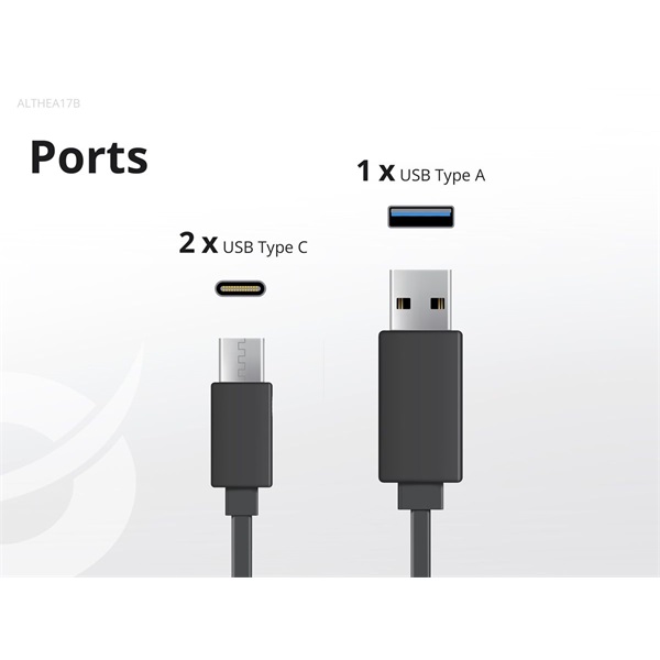 Conceptronic telefon töltő adapter+kábel ALTHEA17B  2xUSB-C+USB-A 67W  USB-C töltő kábel Fekete