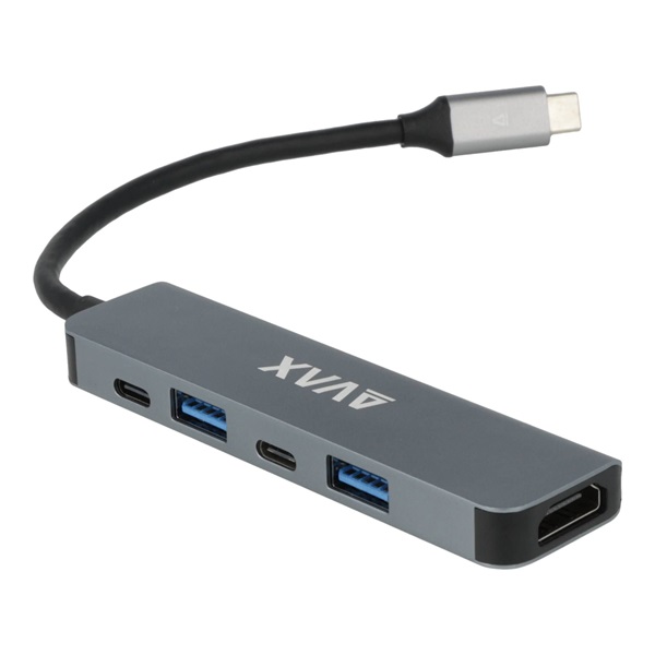 AVAX HB611 CONNECT+ 5in1 Multi Type C-HDMI(4k60Hz), TypeC, 2xUSB 3.0, PD 100W HUB AVAX HB611 CONNECT+ 5in1 Multi Type C-HDMI(4k60Hz), TypeC, 2xUSB 3.0, PD 100W HUB