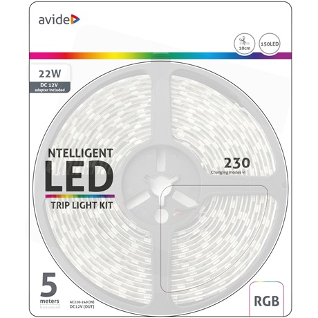 Avide ABLSBL12V5050-30RGB-IC65 LED SZALAG BLISZTER 12V 22W SMD5050 30LED címezhető IC RGB IP65 5m + Prg.távirányító Avide ABLSBL12V5050-30RGB-IC65 LED SZALAG BLISZTER 12V 22W SMD5050 30LED címezhető IC RGB IP65 5m + Prg.távirányító