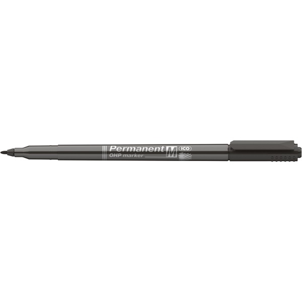 ICO OHP M 1-1,5mm fekete permanent marker