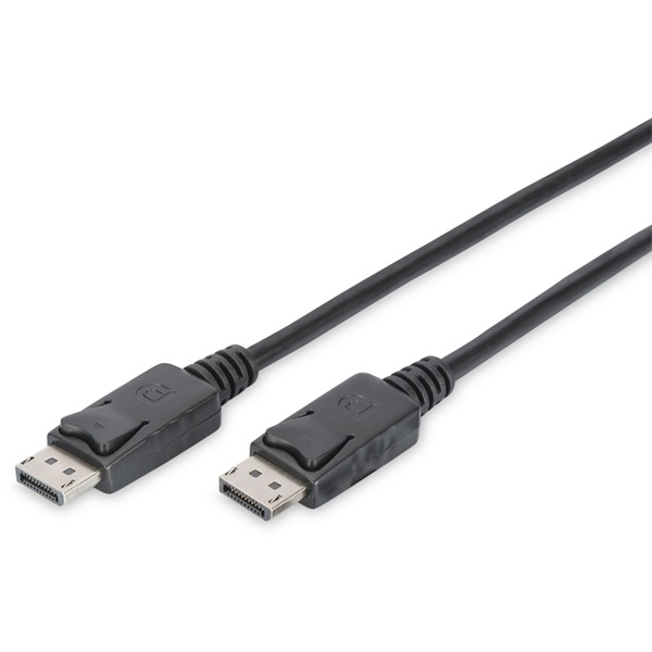 Digitus Kijelző csatlakozó Csatlakozókábel [1x DisplayPort dugó - 1x DisplayPort dugó] 2.00 m Fekete