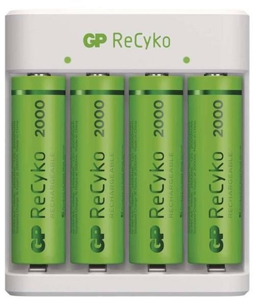 GP ECO E411 Akkutöltő + 4X AA GP RECYKO 2000 (B51414)