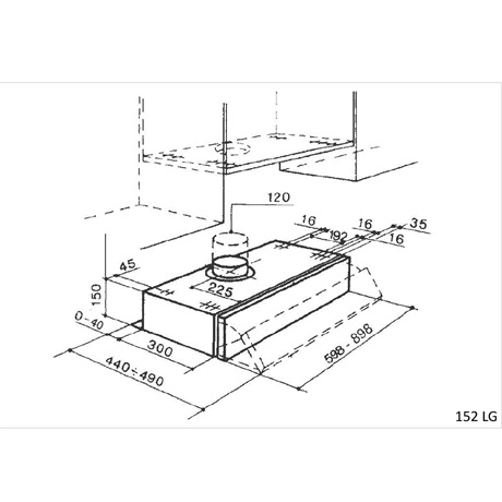 Faber 152 SRM LG A60 Beépíthető páraelszívó 