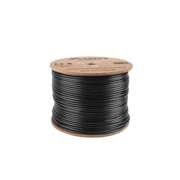 Lanberg LCU5-21CU-0305-BK 305m Cat5e U/UTP AWG24 Fca PE árnyékolatlan fekete kültéri kábel Lanberg LCU5-21CU-0305-BK 305m Cat5e U/UTP AWG24 Fca PE árnyékolatlan fekete kültéri kábel