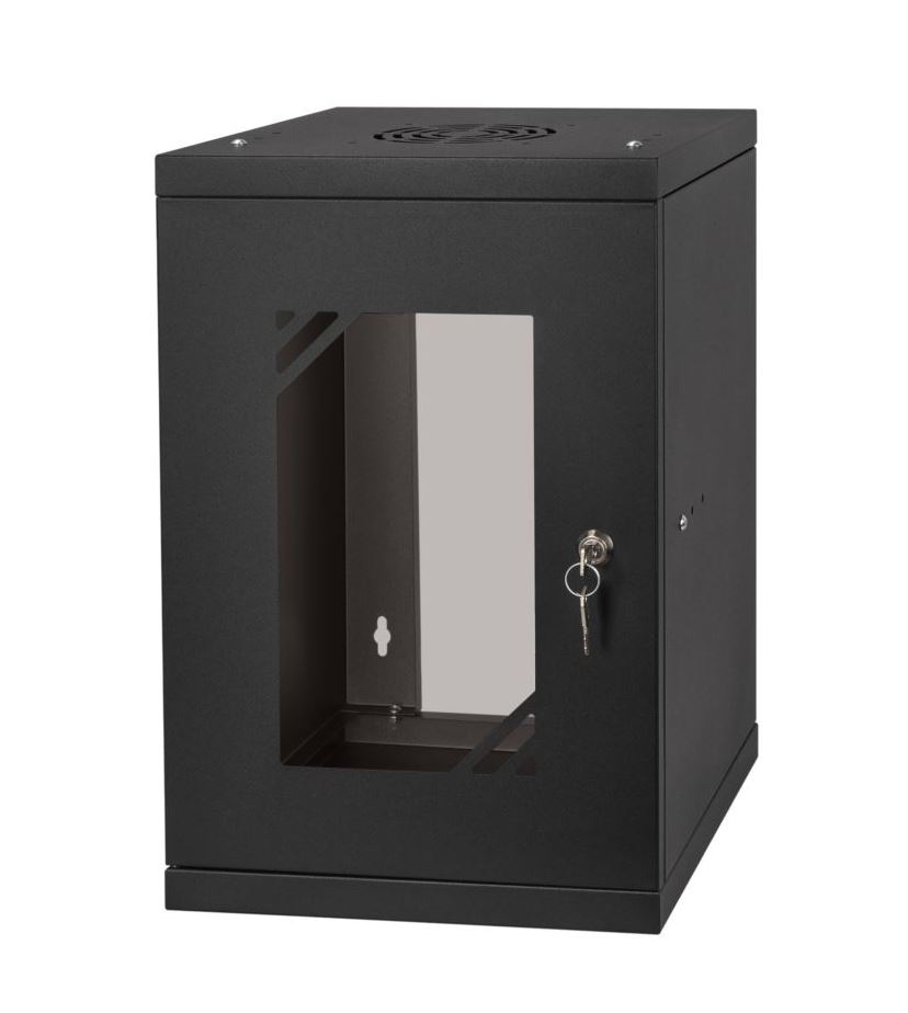 Stalflex 9U fali rack szekrény 10" 300mm fekete