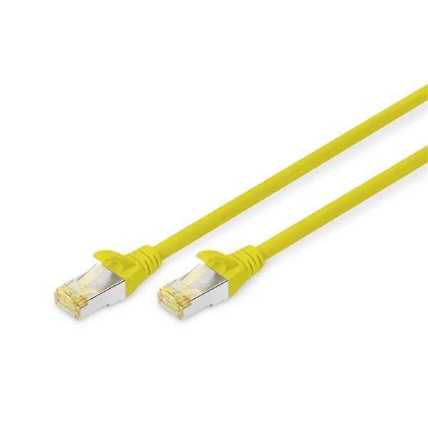 RJ45 Hálózat Csatlakozókábel CAT 6A S/FTP 1.00 m Sárga Halogénmentes, sodort érpár, Védővel, Lángálló Digitus RJ45 Hálózat Csatlakozókábel CAT 6A S/FTP 1.00 m Sárga Halogénmentes, sodort érpár, Védővel, Lángálló Digitus