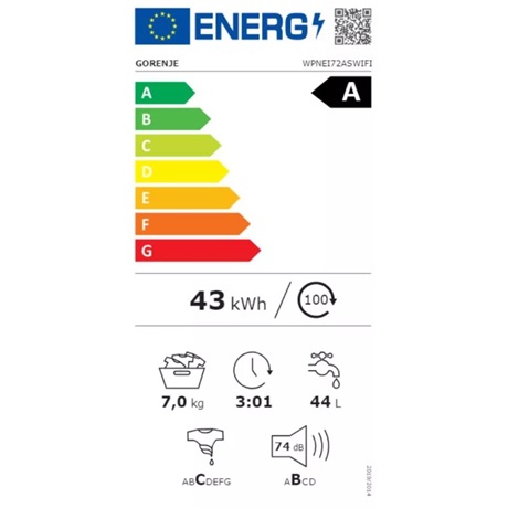 Gorenje WPNEI72ASWIFI Elöltöltős mosógép