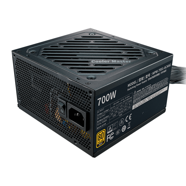 Cooler Master G700 700W 80+ Gold 12cm ventillátorral tápegység Cooler Master G700 700W 80+ Gold 12cm ventillátorral tápegység