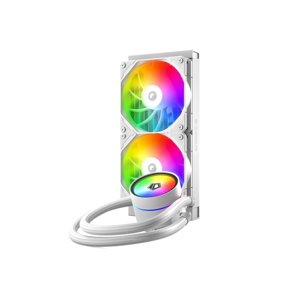 ID-Cooling  ZOOMFLOW 240 XT V2 WHITE  25dB 2x12cm  A-RGB LED CPU Water Cooler Fehér