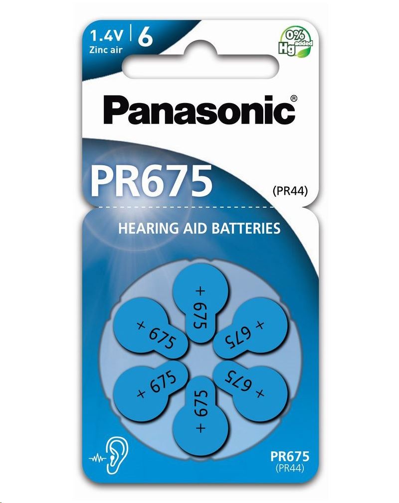 Panasonic 1.4V PR675/6LB Cink-levegő hallókészülék elem (6db / csomag) (PR-675(44)/6LB) Panasonic 1.4V PR675/6LB Cink-levegő hallókészülék elem (6db / csomag) (PR-675(44)/6LB)