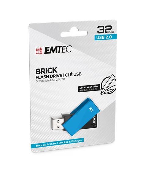 Pen Drive 32GB Emtec (C350) Brick 2.0 USB 2.0 kék (ECMMD32GC352) Pen Drive 32GB Emtec (C350) Brick 2.0 USB 2.0 kék (ECMMD32GC352)