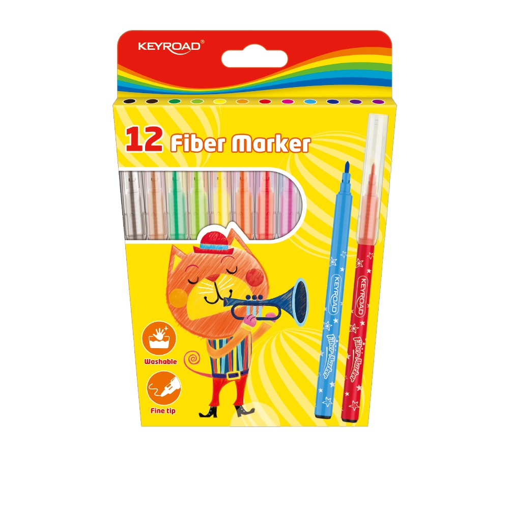 Keyroad Rostirón, filctoll készlet 2 mm 12 db/bliszter vegyes színek (KR971587) Keyroad Rostirón, filctoll készlet 2 mm 12 db/bliszter vegyes színek (KR971587)