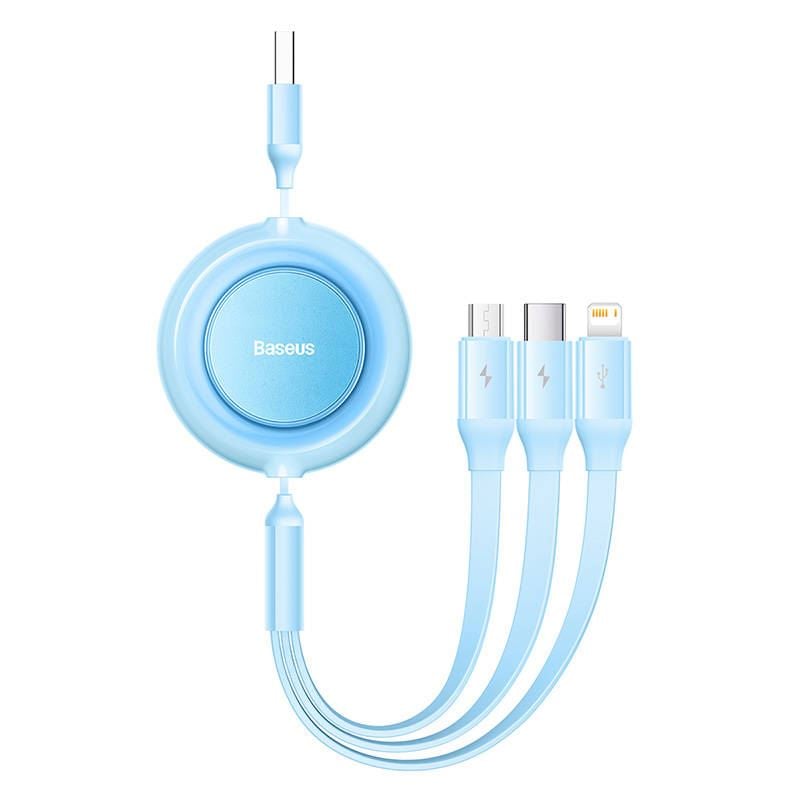 Baseus Bright Mirror 2 USB 3 az 1-ben kábel,mikro USB Lightning USB-C 3.5A 1.1m égszínkék (CAMJ010017 ) Baseus Bright Mirror 2 USB 3 az 1-ben kábel,mikro USB Lightning USB-C 3.5A 1.1m égszínkék (CAMJ010017 )