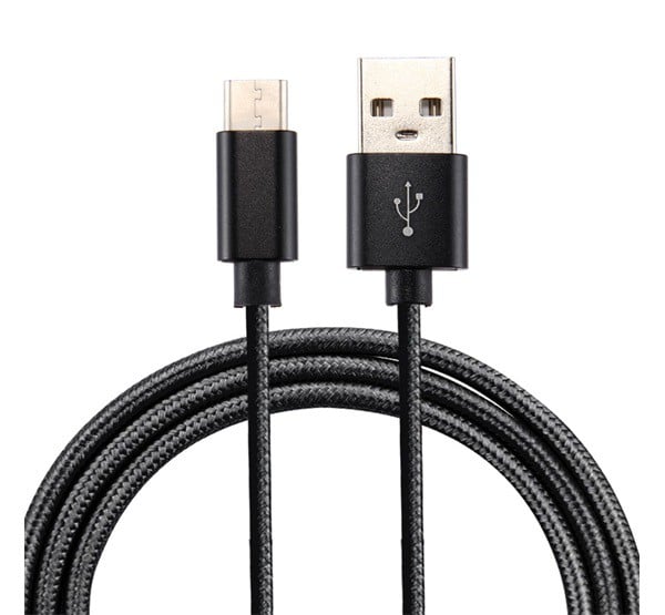 Adatkábel és töltő (USB - Type-C, 100cm, szőtt / cipőfűző minta) FEKETE Adatkábel és töltő (USB - Type-C, 100cm, szőtt / cipőfűző minta) FEKETE