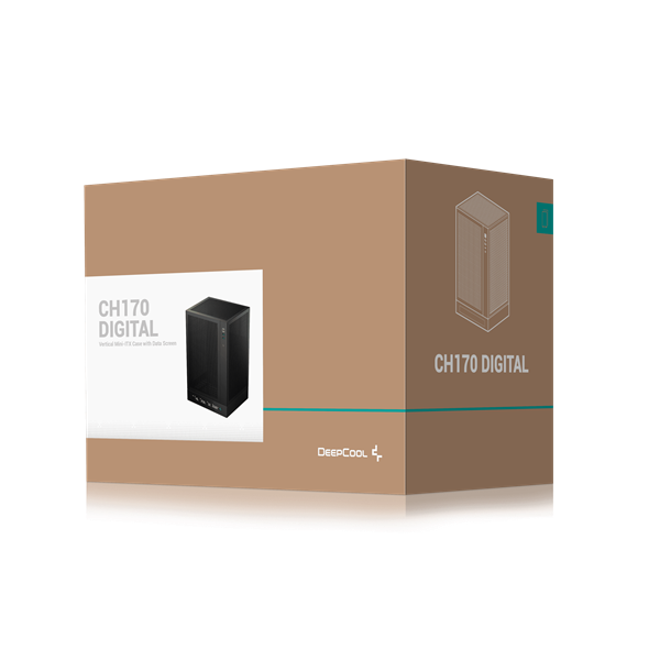 DeepCool CH170 DIGITAL Mini-ITX Számítógépház Fekete DeepCool CH170 DIGITAL Mini-ITX Számítógépház Fekete