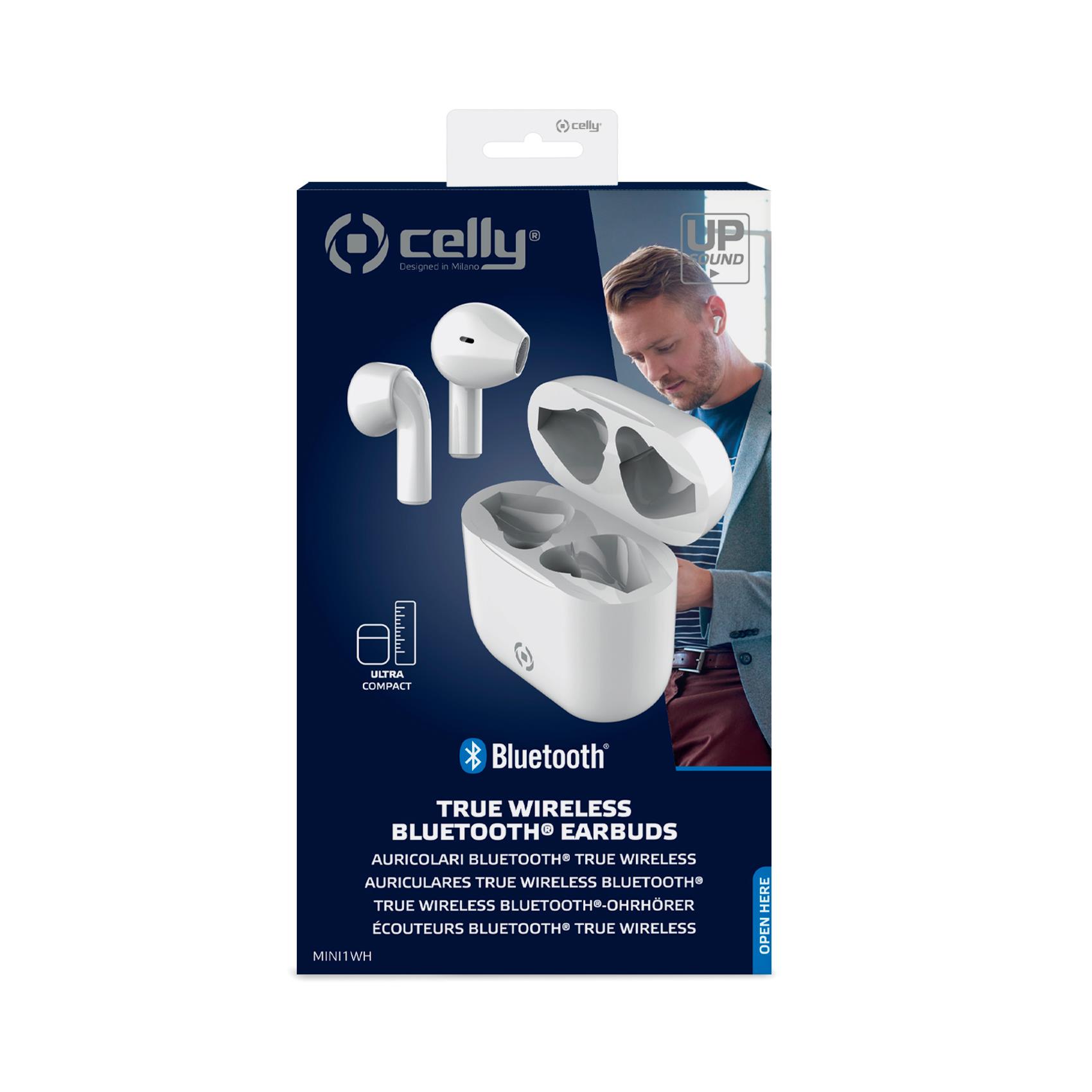 Celly Mini1 TWS bluetooth fülhallgató, fehér Celly Mini1 TWS bluetooth fülhallgató, fehér