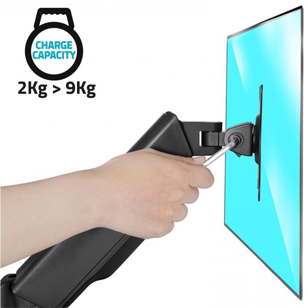 Advance  Ergomount Single 17-32" dönthető  forgatható Monitor Asztali konzol Fekete 