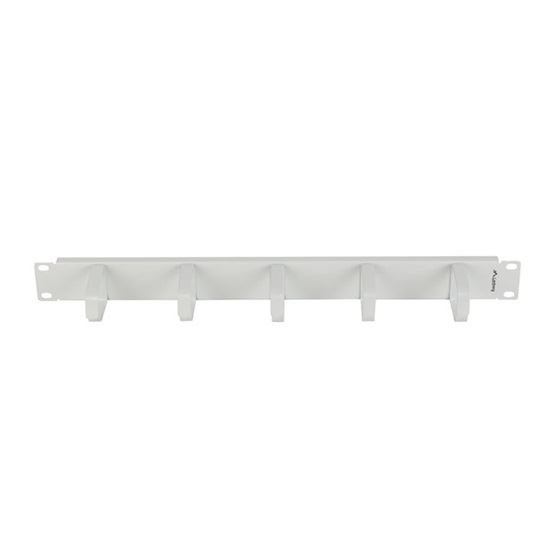 Lanberg 1U 19" gyűrűs kábelrendező panel szürke (AK-1701-S)