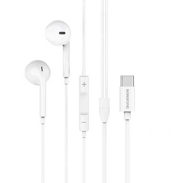 Borofone BM27 Amazing mikrofonos fülhallgató Type-C csatlakozóval fehér
