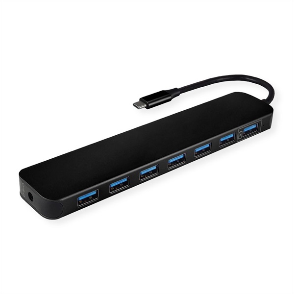 Value HUB USB 3.2 Gen 1, 7 Port, Type-C tápellátással (14.99.5040-10)