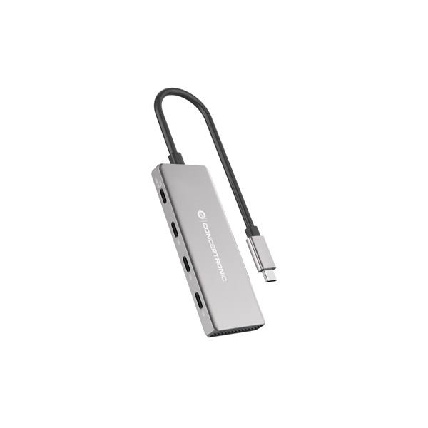 Conceptronic  HUBBIES15G 4 Port  USB-C to 4x USB-C USB Hub Szürke 