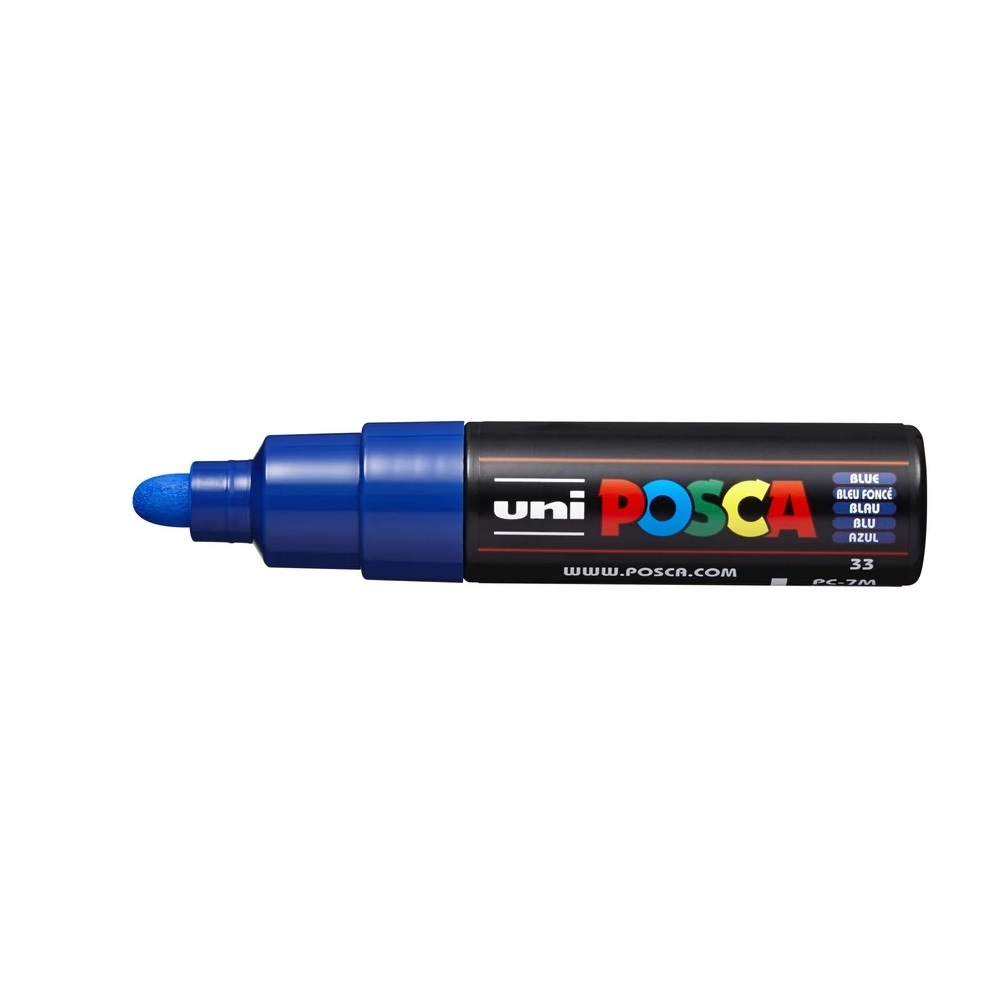 Uni Dekormarker 4,5-5,5mm, -Posca PC-7M kék (2UPC7MK)