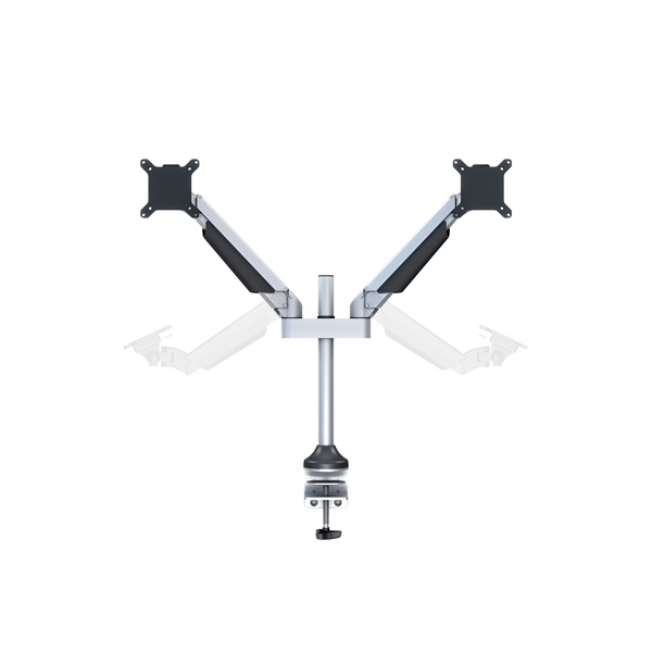 MULTIBRACKETS  Lift Dual dönthető forgatható 15-32" asztali rögzítő Gas Ezüst