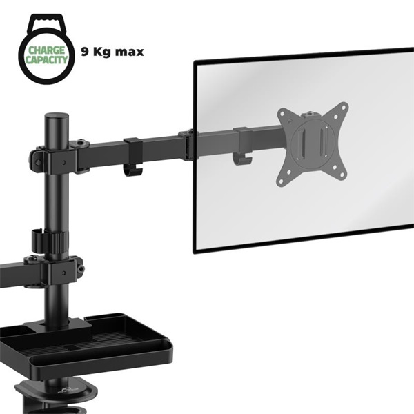 Advance   XTENDMOUNTS FLEX  17-32" Max.: 2x9kg  dönthető  forgatható Monitor/Notebook Asztali konzol  Fekete 